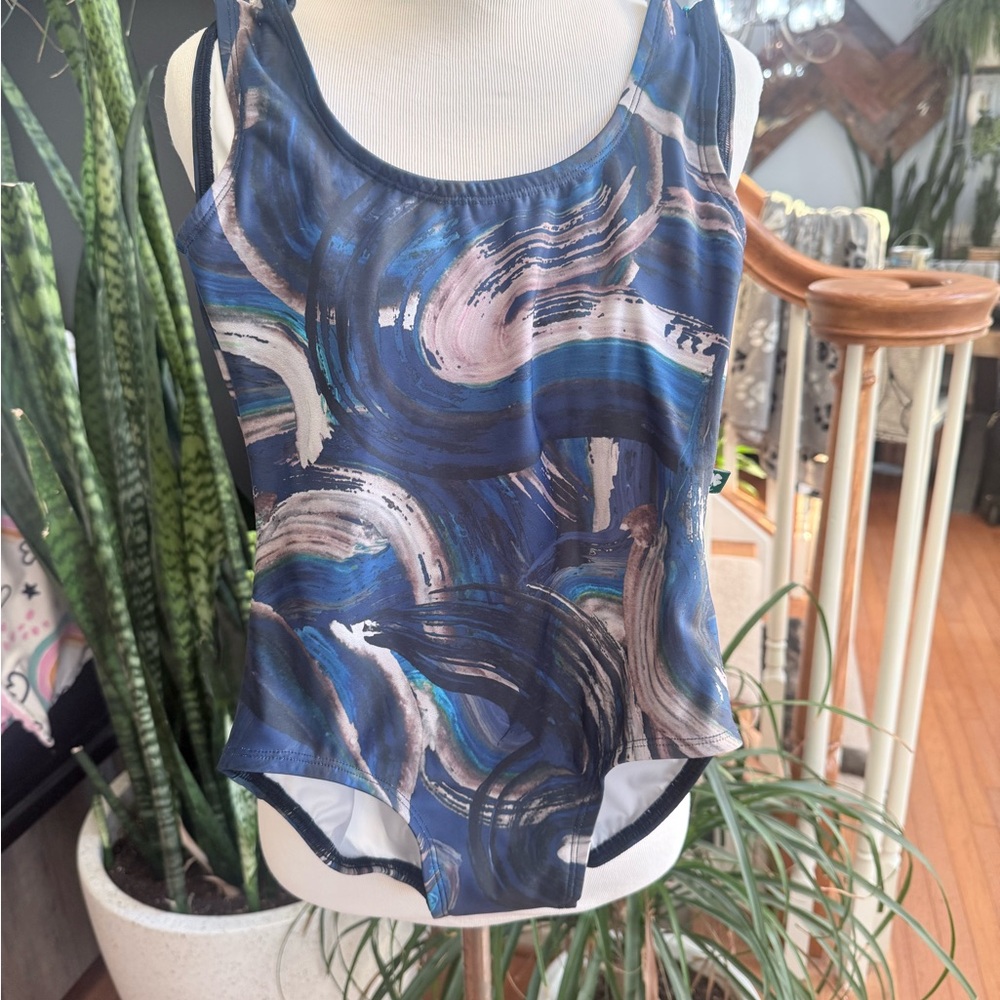 Abstract Blue Women's Leotard